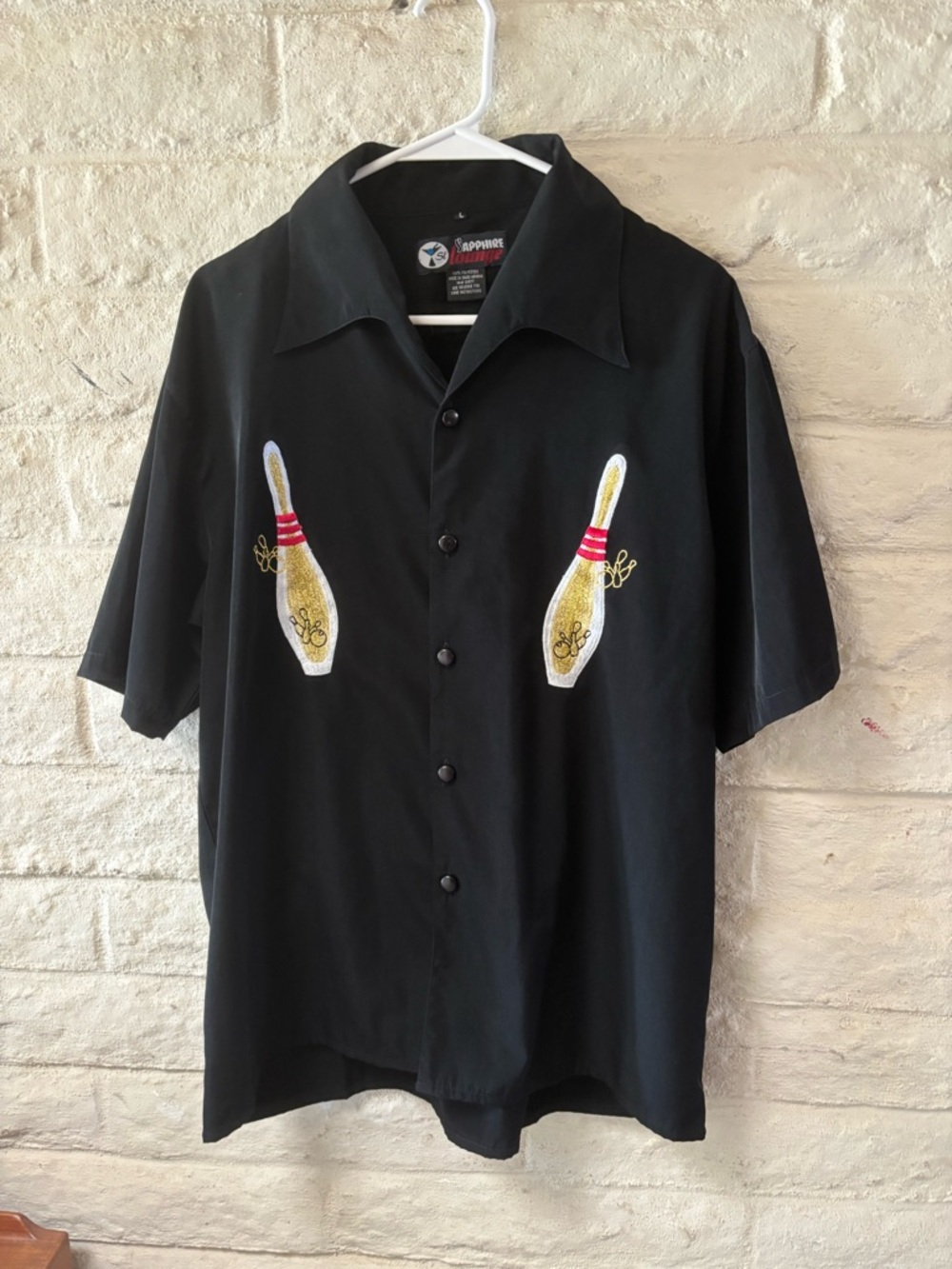 Sapphire Lounge Y2K Bowler Shirt-Large